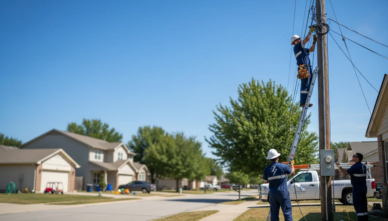 Residential electrician providing installation services in Jamestown, LA